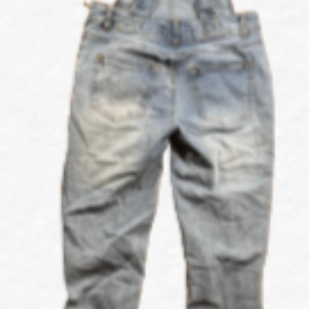π· Wallflower Side Zip Criss Cross Denim Skinny Overall Bibs - Picture 9 of 10
